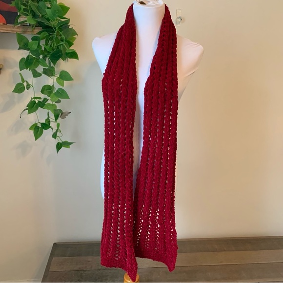 Rich Red Scarf - Picture 2 of 5